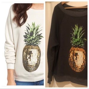 Wildfox Party Pineapple Sweatshirt Jumper Gray